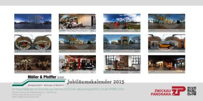 Panorama-Kalender mit Logo-Beispiel